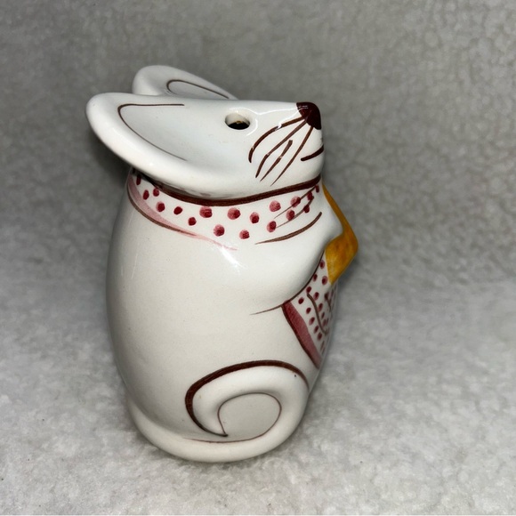 MS Gustin Mouse Cheese Shaker vintage 5" handpainted with stopper - Picture 3 of 7